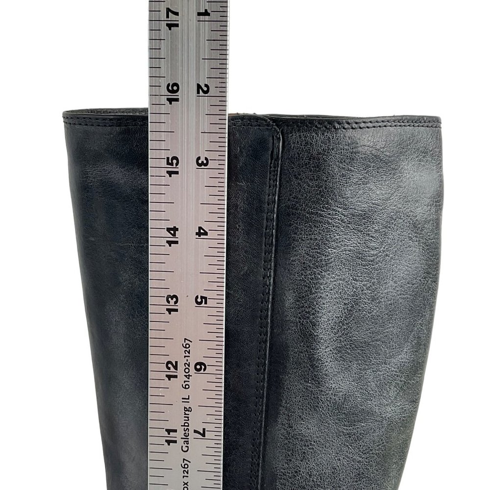 Frye Boots Womens Size 7 Black Melissa Belted Tall Boot Leather Luxury $400 New - Picture 8 of 15